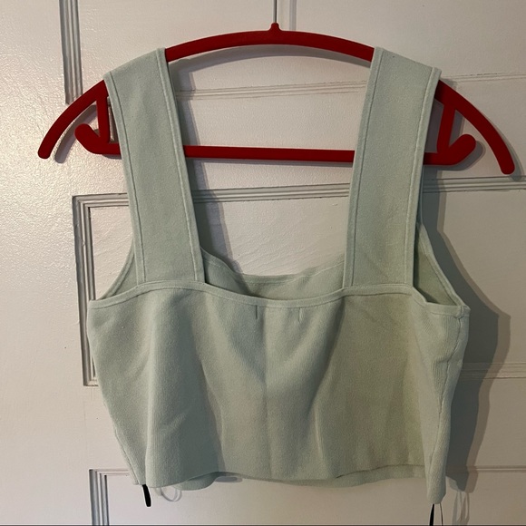 Light Blue Knit H&M Cropped Tank - Picture 3 of 6